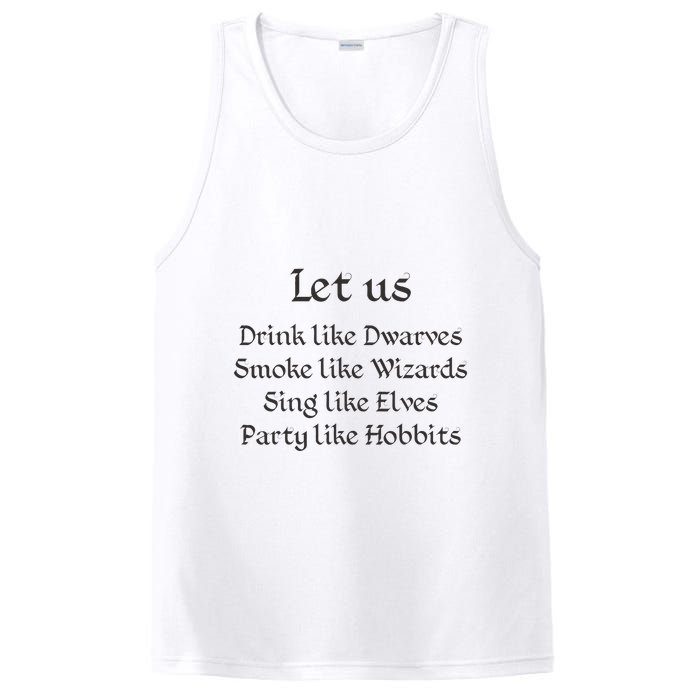 Let Us Sing Like Elves Party Like Hobbits PosiCharge Competitor Tank