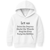 Let Us Sing Like Elves Party Like Hobbits Kids Hoodie