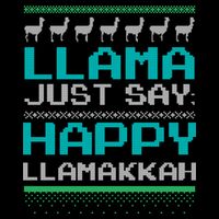 Llama Ugly Sweater Design Happy Llamakah Hannukah Gift City Backpack