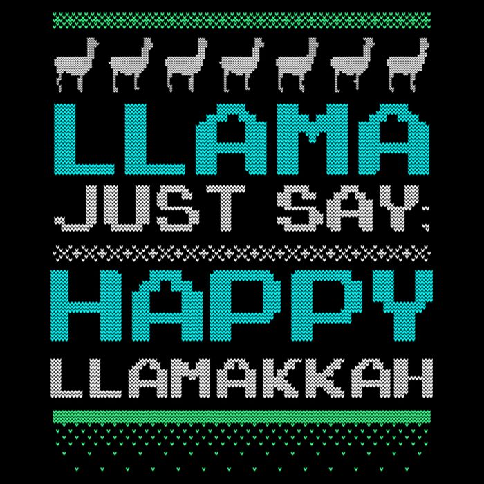 Llama Ugly Sweater Design Happy Llamakah Hannukah Gift City Backpack