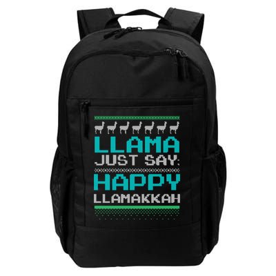 Llama Ugly Sweater Design Happy Llamakah Hannukah Gift Backpack