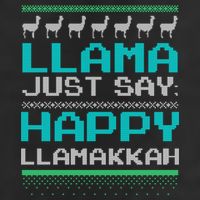Llama Ugly Sweater Design Happy Llamakah Hannukah Gift Adult Drive Performance Visor