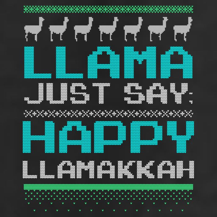 Llama Ugly Sweater Design Happy Llamakah Hannukah Gift 11oz C Handle Ceramic Mug