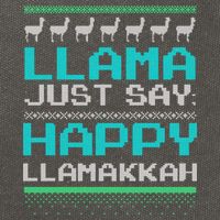 Llama Ugly Sweater Design Happy Llamakah Hannukah Gift Cotton Canvas Backpack