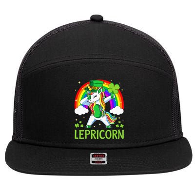 Lepricorn Unicorn St Patricks Day Lucky 7 Panel Mesh Trucker Snapback Hat