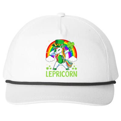 Lepricorn Unicorn St Patricks Day Lucky Snapback Five-Panel Rope Hat