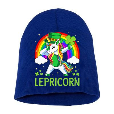 Lepricorn Unicorn St Patricks Day Lucky Short Acrylic Beanie