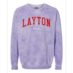 Layton Utah Style Colorblast Crewneck Sweatshirt