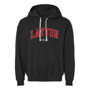 Layton Utah Style Garment-Dyed Fleece Hoodie