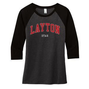 Layton Utah Style Women's Tri-Blend 3/4-Sleeve Raglan Shirt