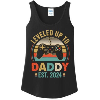 Leveled Up To Daddy 2024 Video Game Promoted To Daddy Ladies Essential Tank