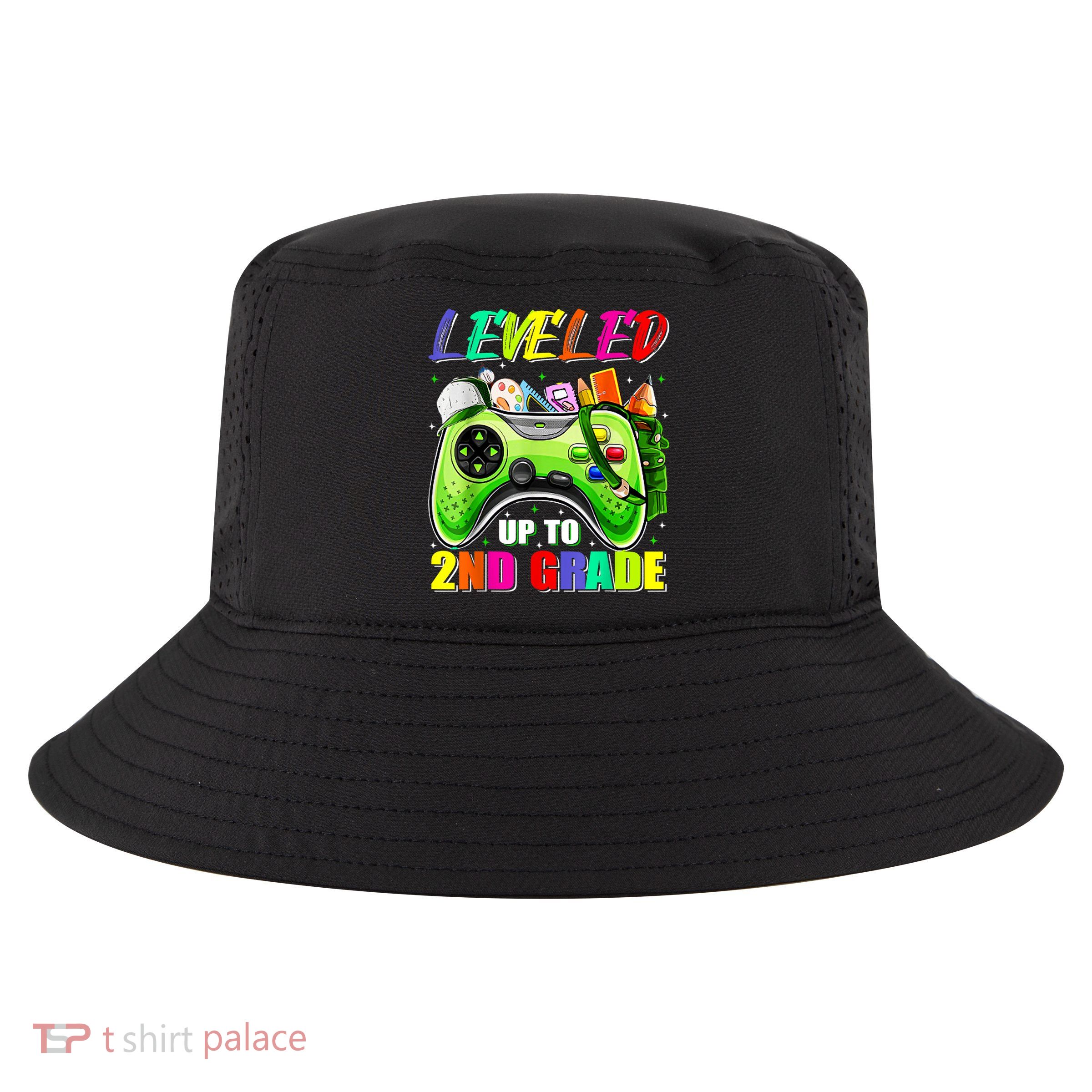 Leveled Up To 2nd Grade Gamer Back To School First Day Boys Cool Comfort Performance Bucket Hat