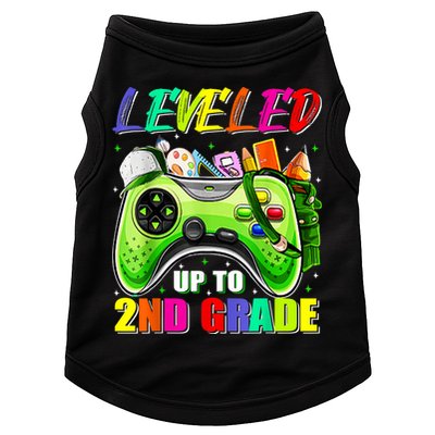 Leveled Up To 2nd Grade Gamer Back To School First Day Boys Doggie Tank