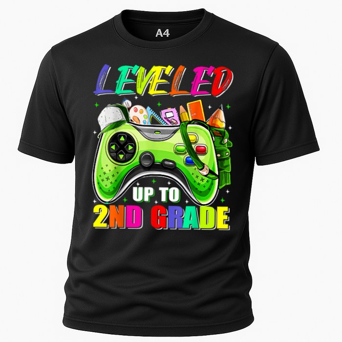 Leveled Up To 2nd Grade Gamer Back To School First Day Boys Cooling Performance Crew T-Shirt