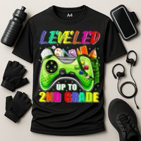 Leveled Up To 2nd Grade Gamer Back To School First Day Boys Cooling Performance Crew T-Shirt