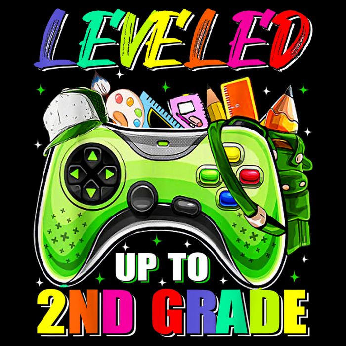 Leveled Up To 2nd Grade Gamer Back To School First Day Boys Cooling Performance Crew T-Shirt