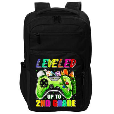 Leveled Up To 2nd Grade Gamer Back To School First Day Boys Impact Tech Backpack