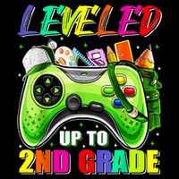 Leveled Up To 2nd Grade Gamer Back To School First Day Boys Sustainable Bucket Hat