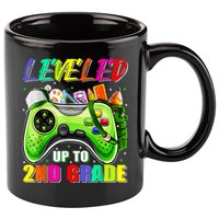 Leveled Up To 2nd Grade Gamer Back To School First Day Boys 11oz C Handle Ceramic Mug