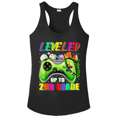 Leveled Up To 2nd Grade Gamer Back To School First Day Boys Ladies PosiCharge Competitor Racerback Tank