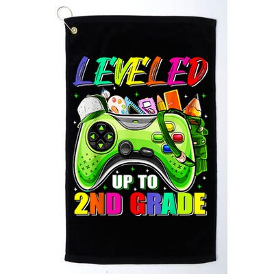 Leveled Up To 2nd Grade Gamer Back To School First Day Boys Golf Towel
