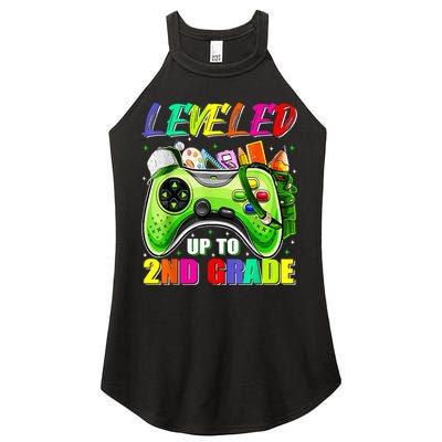 Leveled Up To 2nd Grade Gamer Back To School First Day Boys Women's Perfect Tri Rocker Tank