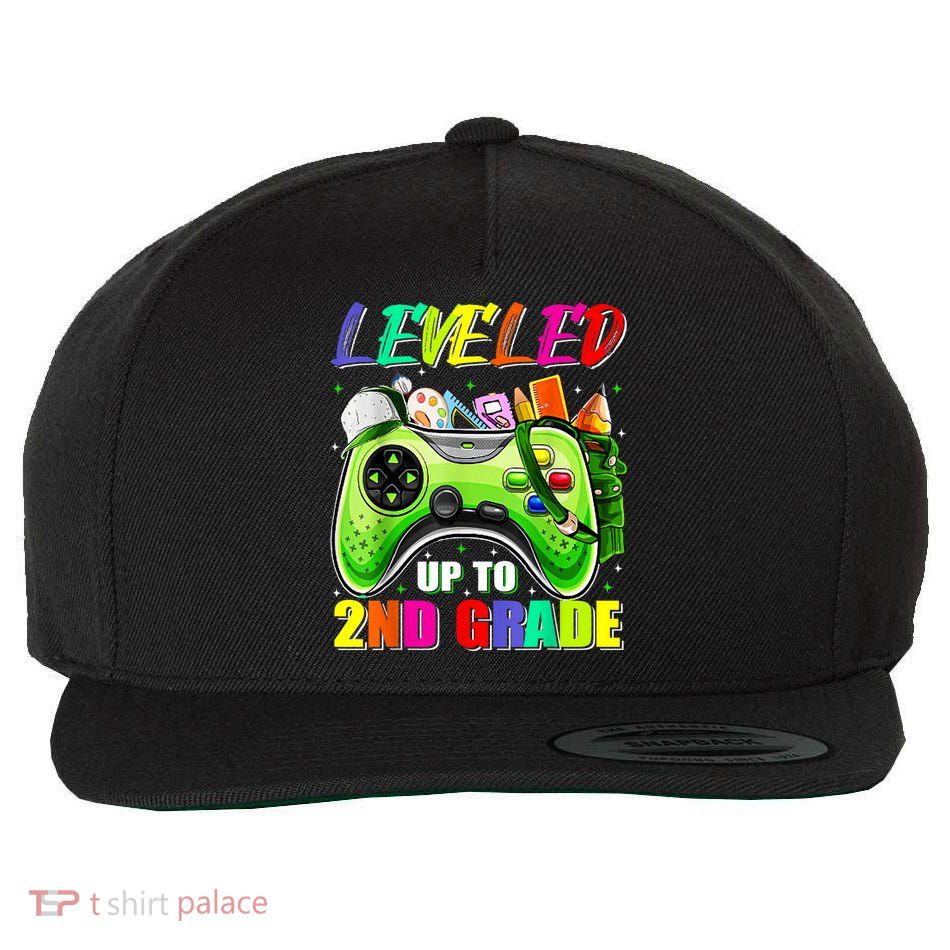 Leveled Up To 2nd Grade Gamer Back To School First Day Boys Wool Snapback Cap