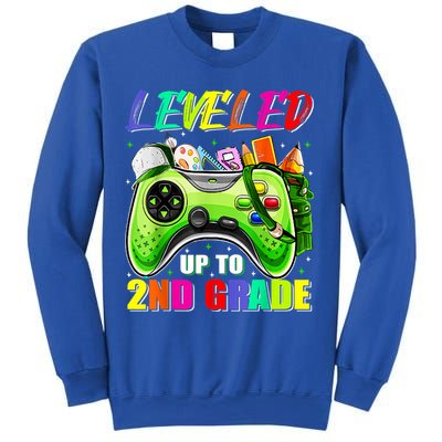 Leveled Up To 2nd Grade Gamer Back To School First Day Boys Sweatshirt