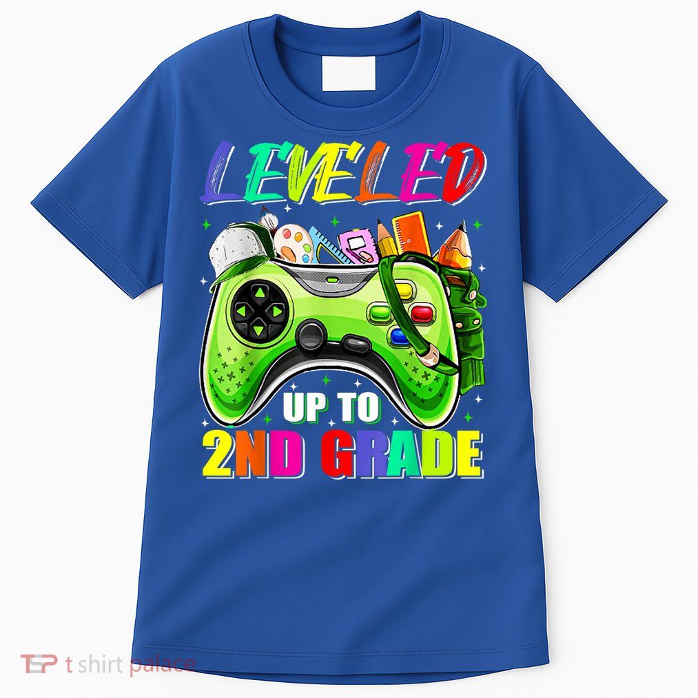 Leveled Up To 2nd Grade Gamer Back To School First Day Boys Tall T-Shirt