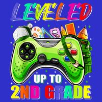 Leveled Up To 2nd Grade Gamer Back To School First Day Boys 16 in Basic Backpack