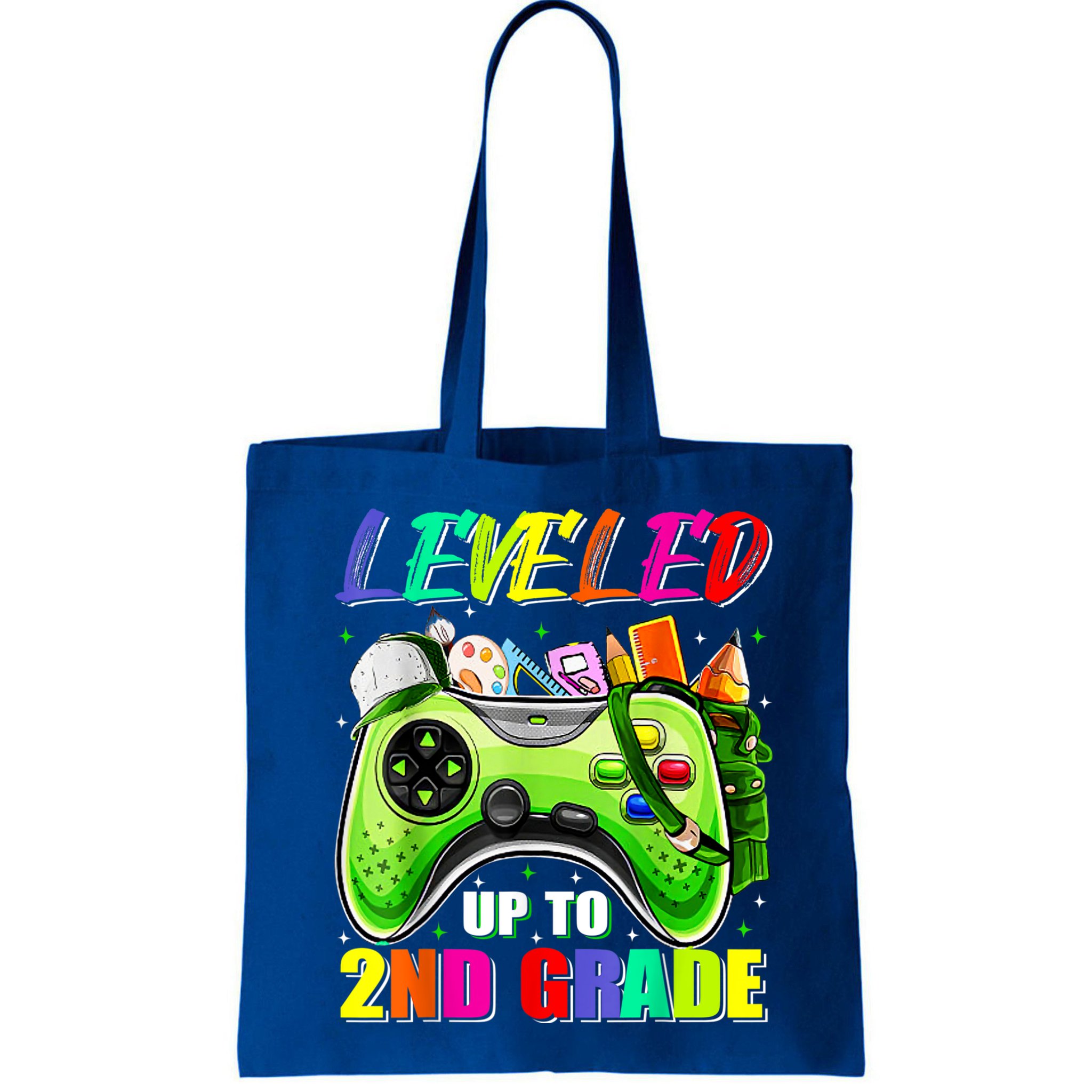 Leveled Up To 2nd Grade Gamer Back To School First Day Boys Bag