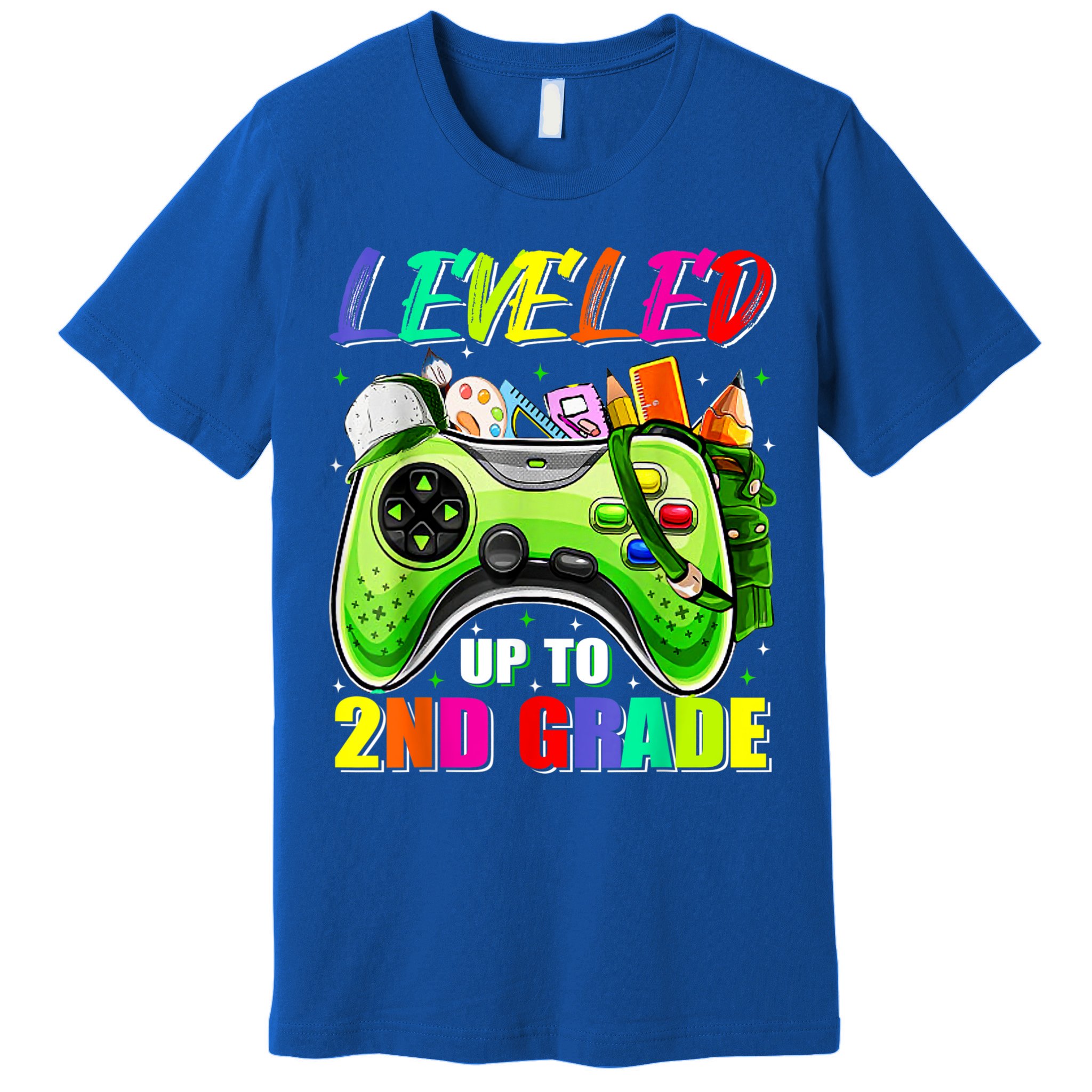 Leveled Up To 2nd Grade Gamer Back To School First Day Boys Premium T-Shirt