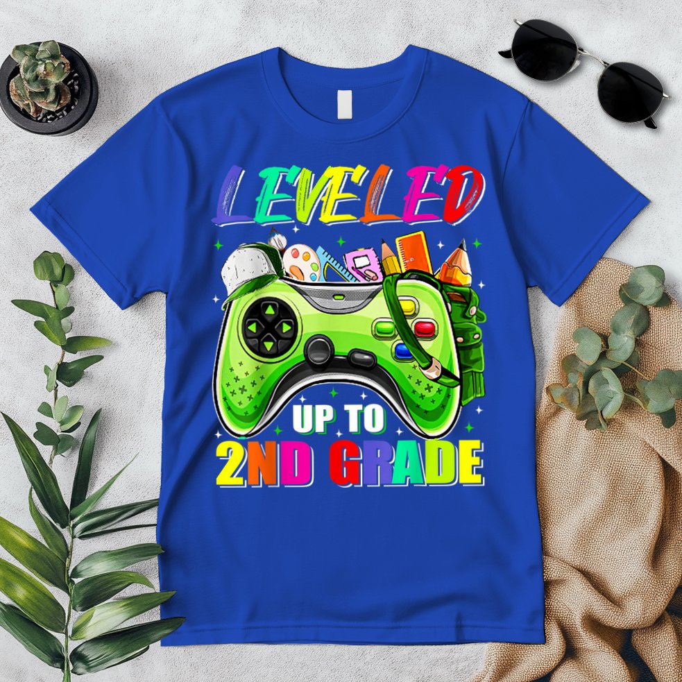 Leveled Up To 2nd Grade Gamer Back To School First Day Boys Premium T-Shirt