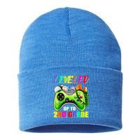 Leveled Up To 2nd Grade Gamer Back To School First Day Boys Sustainable Knit Beanie