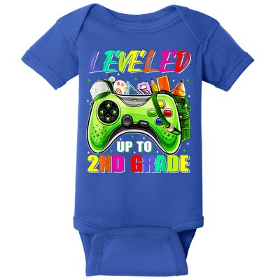 Leveled Up To 2nd Grade Gamer Back To School First Day Boys Baby Bodysuit