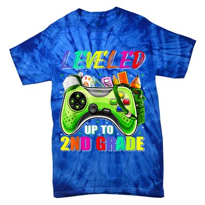 Leveled Up To 2nd Grade Gamer Back To School First Day Boys Tie-Dye T-Shirt