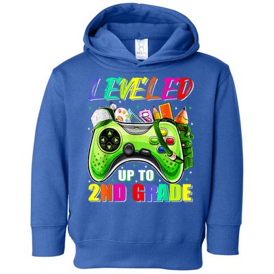 Leveled Up To 2nd Grade Gamer Back To School First Day Boys Toddler Hoodie
