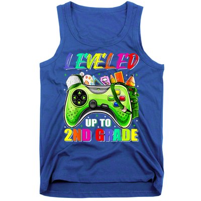 Leveled Up To 2nd Grade Gamer Back To School First Day Boys Tank Top