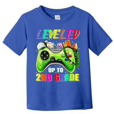 Leveled Up To 2nd Grade Gamer Back To School First Day Boys Toddler T-Shirt