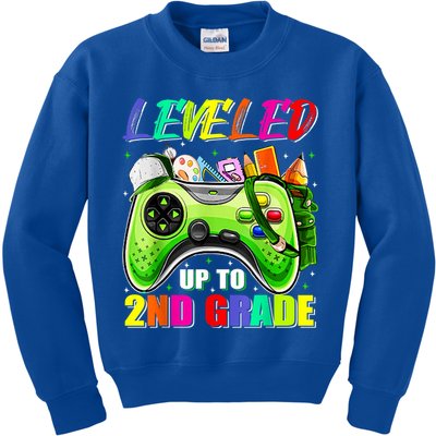 Leveled Up To 2nd Grade Gamer Back To School First Day Boys Kids Sweatshirt