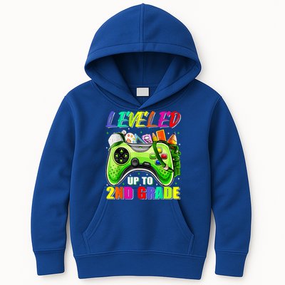 Leveled Up To 2nd Grade Gamer Back To School First Day Boys Kids Hoodie
