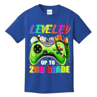 Leveled Up To 2nd Grade Gamer Back To School First Day Boys Kids T-Shirt