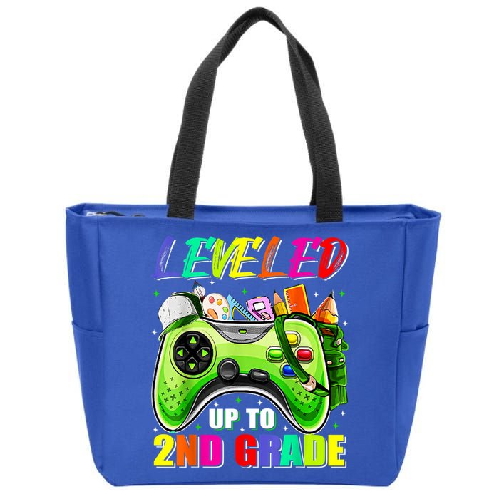 Leveled Up To 2nd Grade Gamer Back To School First Day Boys Zip Tote Bag
