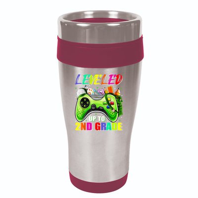 Leveled Up To 2nd Grade Gamer Back To School First Day Boys 16oz Travel Tumbler
