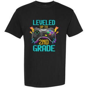 Leveled Up To 2nd Grade Video Gamer Back To School Boy Kid Garment-Dyed Heavyweight T-Shirt