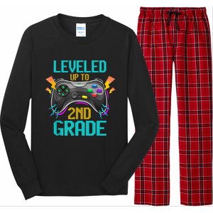 Leveled Up To 2nd Grade Video Gamer Back To School Boy Kid Long Sleeve Pajama Set