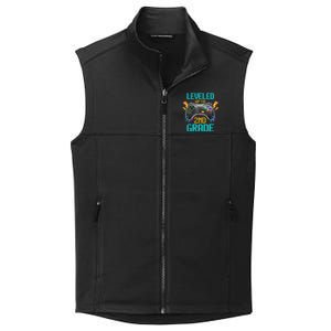 Leveled Up To 2nd Grade Video Gamer Back To School Boy Kid Collective Smooth Fleece Vest