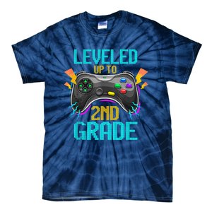 Leveled Up To 2nd Grade Video Gamer Back To School Boy Kid Tie-Dye T-Shirt