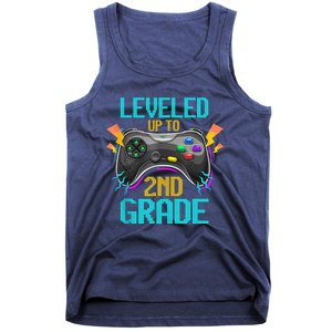 Leveled Up To 2nd Grade Video Gamer Back To School Boy Kid Tank Top