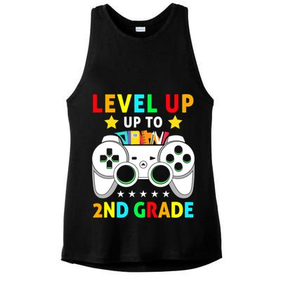 Level Up To 2nd Grade Team Second Grade Ladies PosiCharge Tri-Blend Wicking Tank